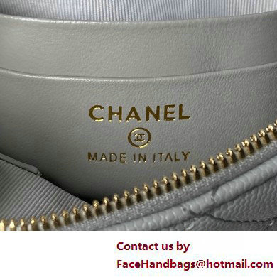 Chanel Grained Calfskin  &  Gold-Tone Metal Clutch with Chain Bag AP4000 Gray 2025